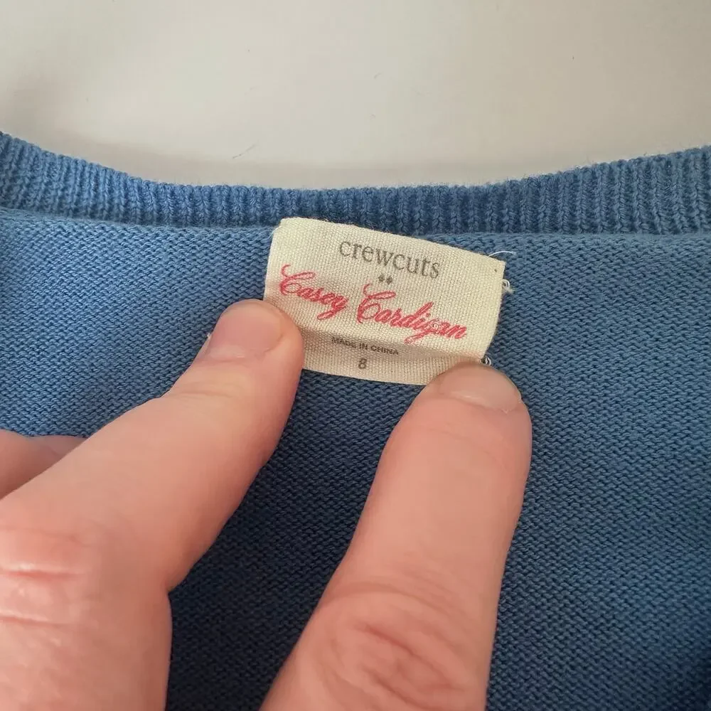 Crewcuts Casey Cardigan - Blue Button Front Sweater